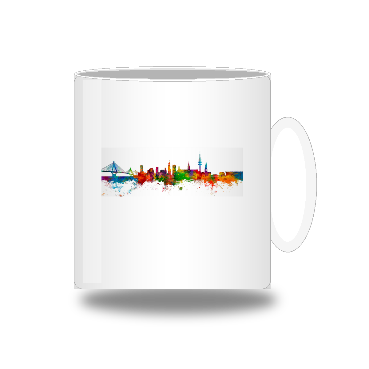 Hamburg Skyline Tasse - Aquarell